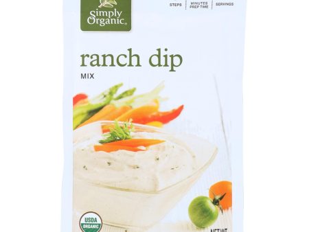 Simply Organic Ranch Dip Mix - Case Of 12 - 1.5 Oz. For Sale