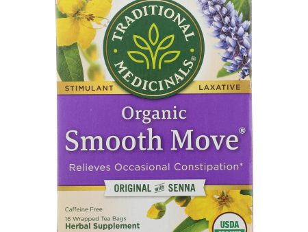 Traditional Medicinals Organic Smooth Move Herbal Tea - 16 Tea Bags - Case Of 6 Fashion