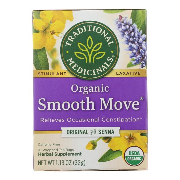 Traditional Medicinals Organic Smooth Move Herbal Tea - 16 Tea Bags - Case Of 6 Fashion