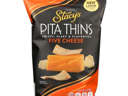 Stacy s Pita Chips 5 Cheese Pita Crisps - Cheese - Case Of 8 - 6.75 Oz. For Sale