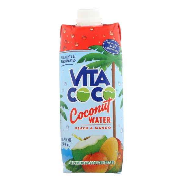 Vita Coco Coconut Water - Peach And Mango - Case Of 12 - 500 Ml Online