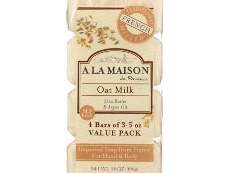 A La Maison - Bar Soap - Oat Milk - Value 4 Pack Discount