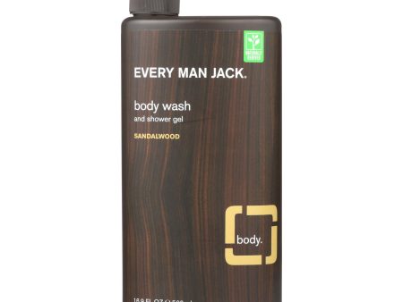 Every Man Jack Body Wash Sandalwood - Case Of 16.9 - 16.9 Fl Oz. For Discount