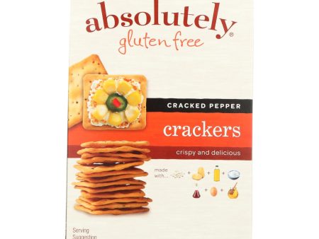 Absolutely Gluten Free - Crackers - Cracked Pepper - Case Of 12 - 4.4 Oz. Sale