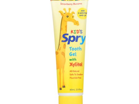 Spry Tooth Gel - Strawberry And Banana - 2 Fl Oz. Cheap