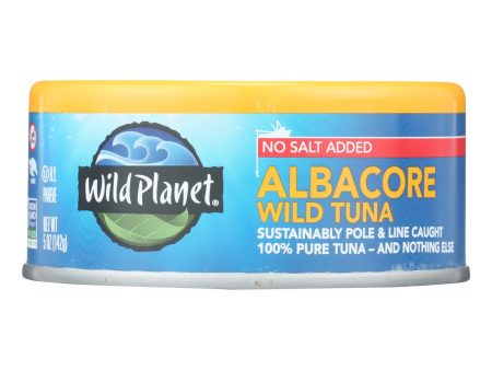 Wild Planet Wild Albacore Tuna - No Salt Added - Case Of 12 - 5 Oz. For Discount