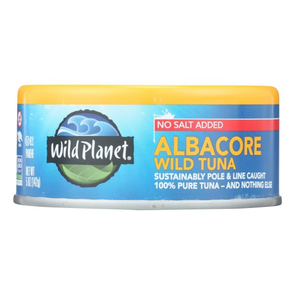 Wild Planet Wild Albacore Tuna - No Salt Added - Case Of 12 - 5 Oz. For Discount