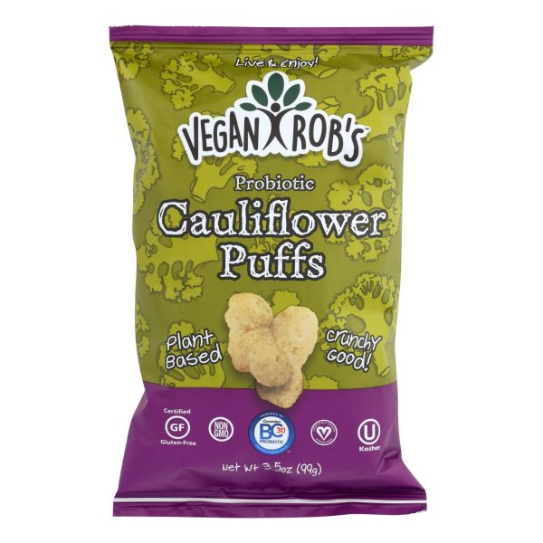 Vegan Rob s Probiotic Cauliflower Puffs - Case Of 12 - 3.5 Oz Online Sale