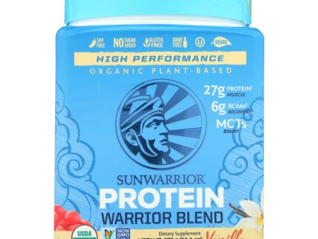 Sunwarrior Warrior Vanilla Blend Pea, Hemp Seed & Goji Berry Blended Protein  - 1 Each - 375 Grm For Sale