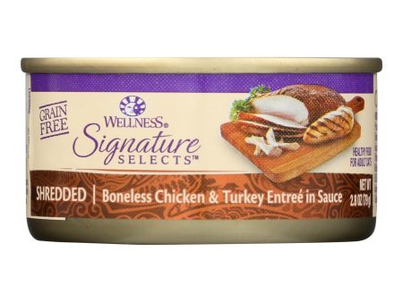 Wellness Pet Products Cat - Can - Turkey - Chicken - Signature Selects - Case Of 12 - 2.8 Oz Online Hot Sale