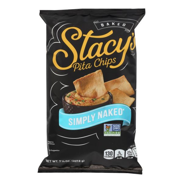 Stacy s Pita Chips Simply Naked Pita Chips - Case Of 12 - 7.33 Oz. Fashion