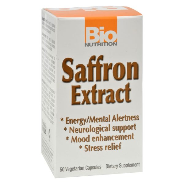 Bio Nutrition - Saffron Extract - 50 Vegetarian Capsules on Sale