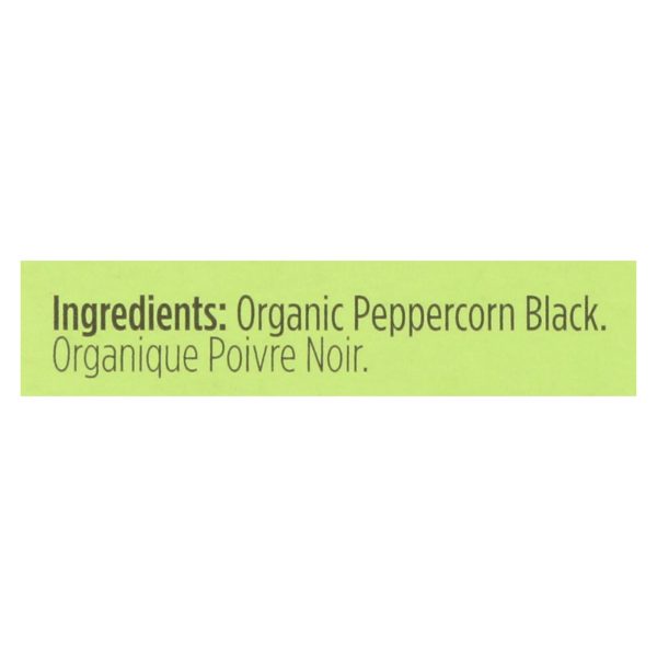 Spicely Organics - Organic Peppercorn - Black - Case Of 6 - 0.45 Oz. Discount