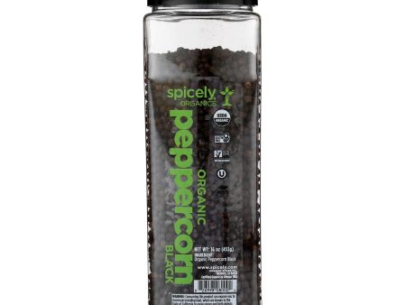 Spicely Organics - Peppercorn Organic Black - Case Of 2-16 Ounces Online