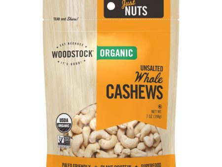 Woodstock Organic Whole Cashews, Unsalted - Case Of 8 - 7 Oz For Cheap