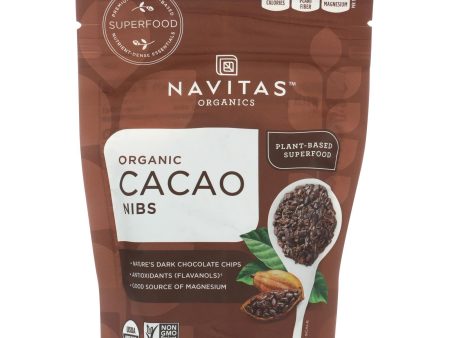 Navitas Naturals Cacao Nibs - Organic - Raw - 4 Oz - Case Of 12 For Sale