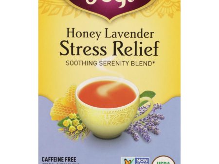 Yogi Stress Reliefherbal Tea Caffeine Free Honey Lavender - 16 Tea Bags - Case Of 6 For Sale