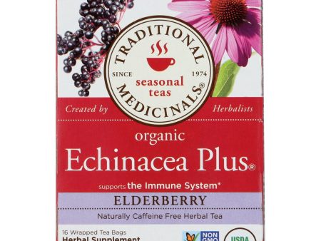 Traditional Medicinals Organic Echinacea Elder Tea -caffeine Free - Case Of 6 - 16 Bags Online now