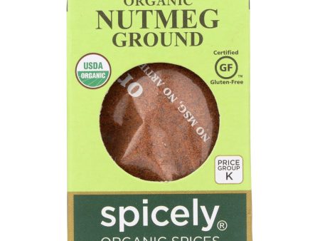 Spicely Organics - Organic Nutmeg - Ground - Case Of 6 - 0.4 Oz. Supply