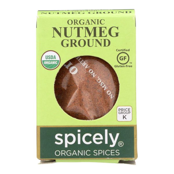 Spicely Organics - Organic Nutmeg - Ground - Case Of 6 - 0.4 Oz. Supply