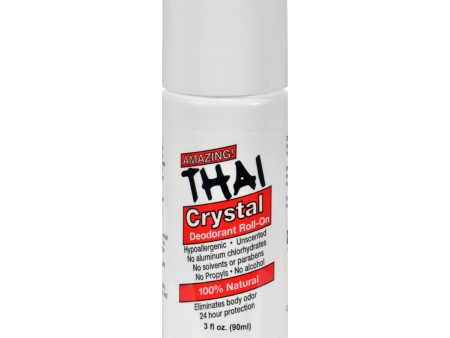 Thai Deodorant Stone Thai Crystal Deodorant Mist Roll-on - 3 Oz Supply