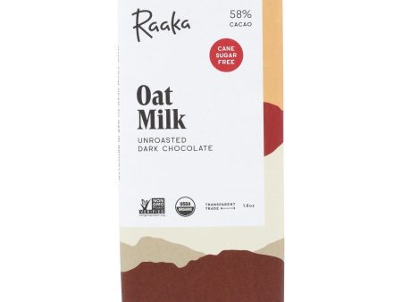 Raaka Chocolate - Bar Oatmlk Dark Chocolate  58% - Case Of 12 - 1.8 Oz Online Hot Sale