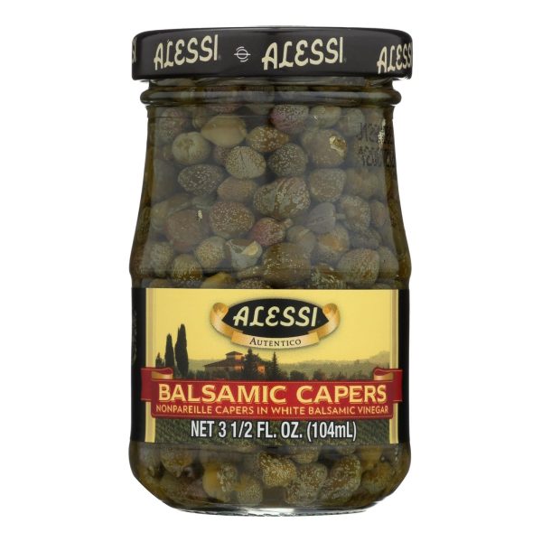 Alessi - Capers In White Balsamic Vinegar - 3.5 Oz - Case Of 6 Online