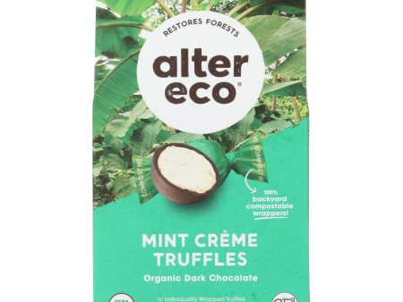 Alter Eco Americas Dark Chocolate Truffles - Mint Creme - Case Of 8 - 4.2 Oz. Online now