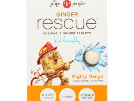 Ginger People Ginger Rescue For Kids - Mighty Mango - 24 Chewable Tablets - Case Of 10 Online Sale