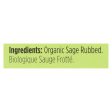 Spicely Organics - Organic Sage - Rubbed - Case Of 6 - 0.1 Oz. Discount