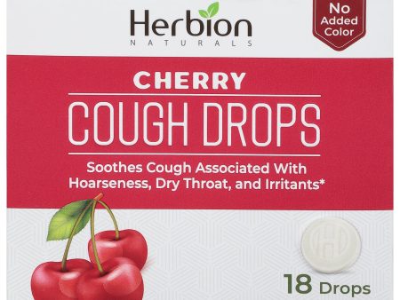 Herbion Naturals - Cough Drops Cherry - 1 Each - 18 Ct Cheap