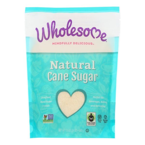 Wholesome Sweeteners Sugar - Natural Cane - Fair Trade - 1.5 Lbs - Case Of 12 For Cheap