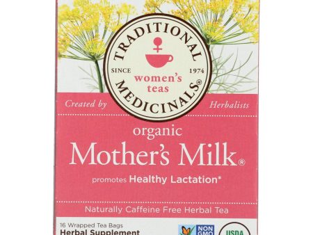 Traditional Medicinals Organic Mother s Milk Herbal Tea - 16 Tea Bags - Case Of 6 Supply