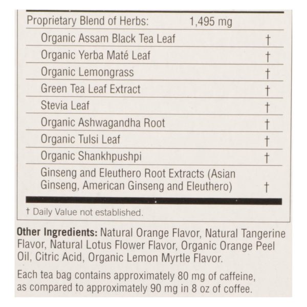 Yogi Positive Energy Herbal Tea Sweet Tangerine - 16 Tea Bags - Case Of 6 on Sale