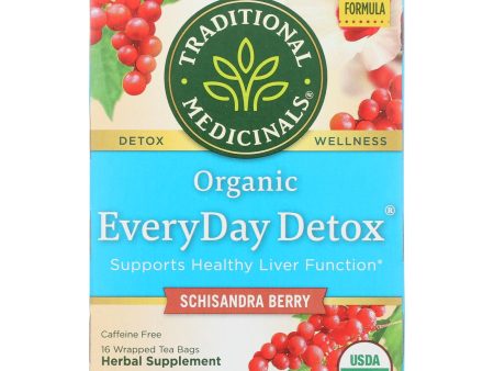 Traditional Medicinals Everyday Detox Herbal Tea - Case Of 6 - 16 Bags on Sale