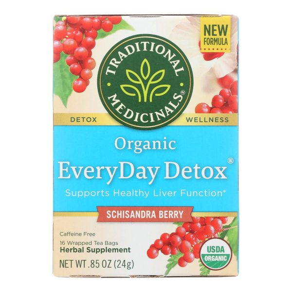 Traditional Medicinals Everyday Detox Herbal Tea - Case Of 6 - 16 Bags on Sale