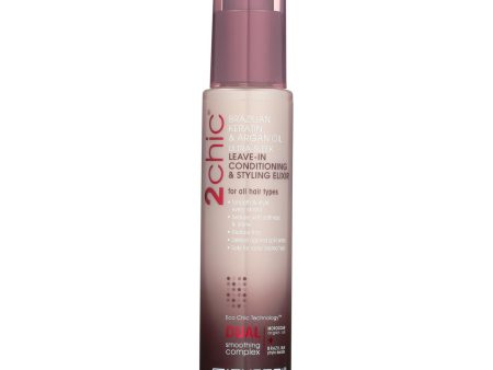 Giovanni 2chic Ultra-sleek Leave-in Conditioning And Styling Elixir With Brazilian Keratin And Argan Oil - 4 Fl Oz Supply