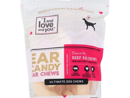 I And Love And You Dog Chews - Ear Candy - Beef Ear - 5 Count - Case Of 6 For Cheap