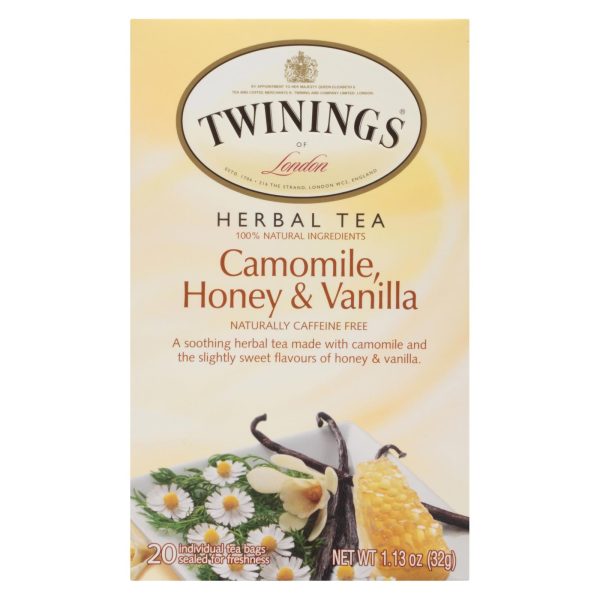 Twinings Tea Herbal Tea - Chamomile Honey And Vanilla - Case Of 6 - 20 Bags Online