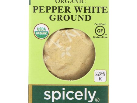 Spicely Organics - Organic Peppercorn - White Ground - Case Of 6 - 0.45 Oz. Online now