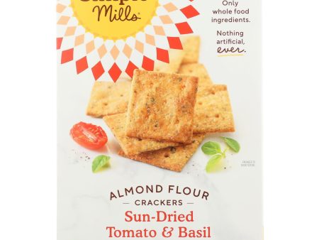 Simple Mills Sun Dried Tomato And Basil Almond Flour Crackers - Case Of 6 - 4.25 Oz. For Discount