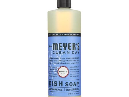 Mrs. Meyer s Clean Day - Liquid Dish Soap - Bluebell - Case Of 6 - 16 Oz Online now