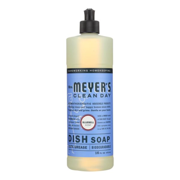 Mrs. Meyer s Clean Day - Liquid Dish Soap - Bluebell - Case Of 6 - 16 Oz Online now