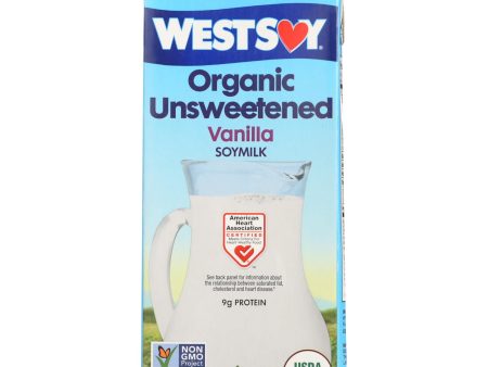 Westsoy Organic Vanilla - Unsweetened - Case Of 12 - 32 Fl Oz. Hot on Sale