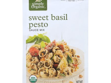 Simply Organic Sweet Basil Pesto Seasoning Mix - Case Of 12 - 0.53 Oz. Online Sale