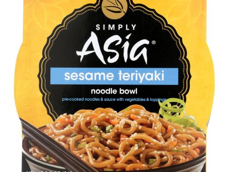 Simply Asia Sesame Teriyaki Noodle Bowl - Case Of 6 - 8.5 Oz. Hot on Sale