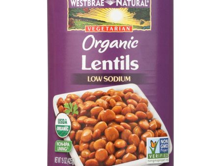 Westbrae Foods Organic Lentils Beans - Case Of 12 - 15 Oz. Discount