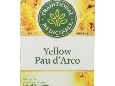 Traditional Medicinals Pau D arco Herbal Tea - 16 Tea Bags - Case Of 6 Cheap