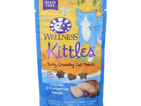 Wellness Pet Products Cat Treat - Kittles - Chicken & Cranberries - Case Of 14 - 2 Oz Sale