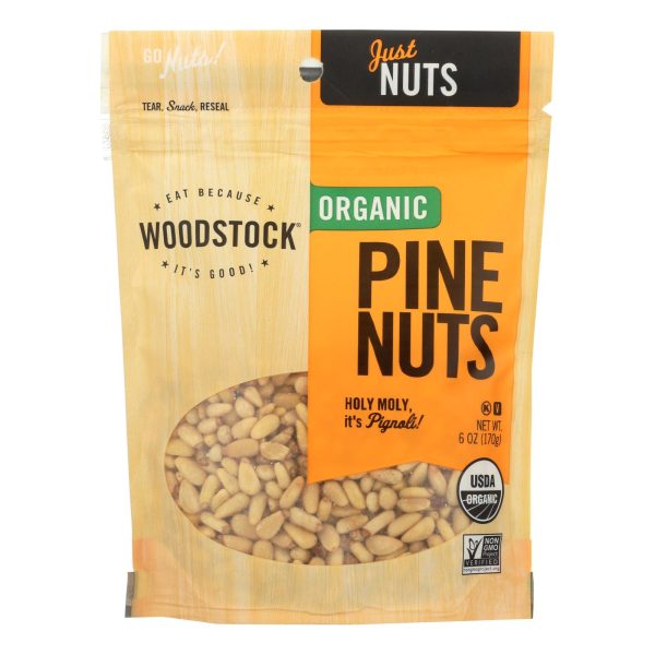 Woodstock Organic Pine Nuts - Case Of 8 - 6 Oz Supply